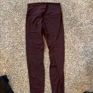 Size 6 lululemon align leggings 25” - plum/black